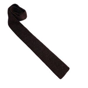 Vintage Roosternit by Rooster Skinny Tie Wool & Mohair Knit Brown NEW W/TAGS